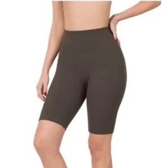 Zenana Elastic Waist Smocked Shorts